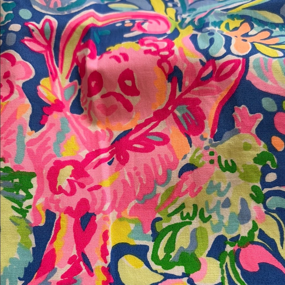 Lilly Pulitzer Pink and Blue Sheath Mini Shift CoralLynn Dress 60 Animals New! - Picture 8 of 10